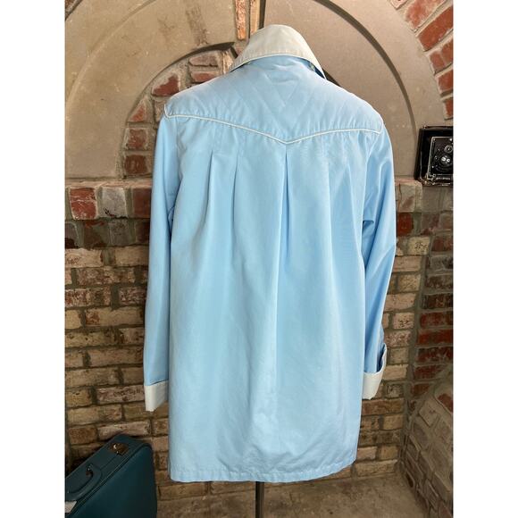 Jacket 1980s hood blue cream - Picture 7 of 13